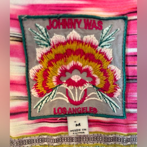 Johnny Was Multi Print Long Sleeved T- Shirt Size Medium - Picture 4 of 6